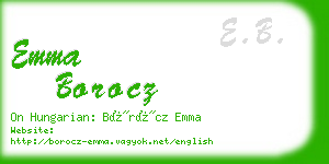 emma borocz business card
